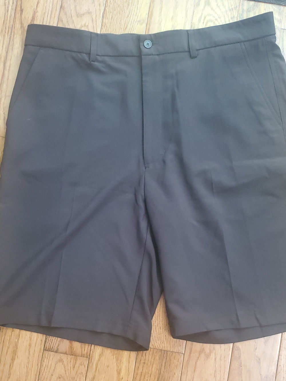 Pebble Beach Men's Black Flat Front Dress Shorts